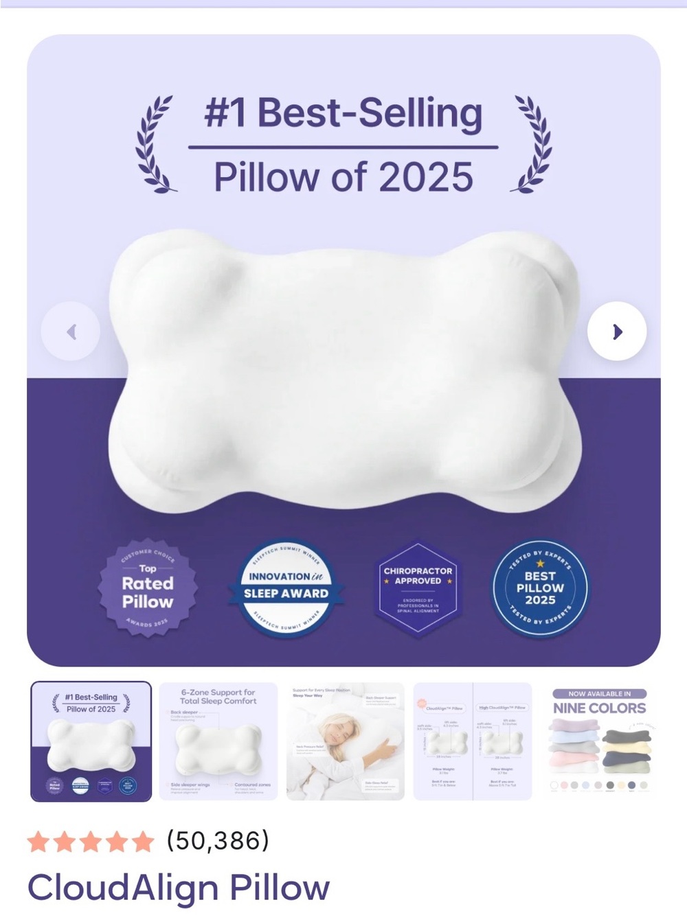 Mellow Plush CloudAlign Pillow